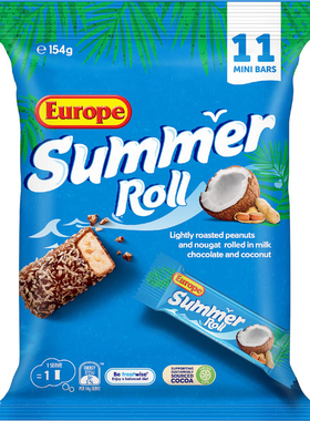 Europe Summer Roll Mini Bars Sharepack 11 pack 154g 巧克力