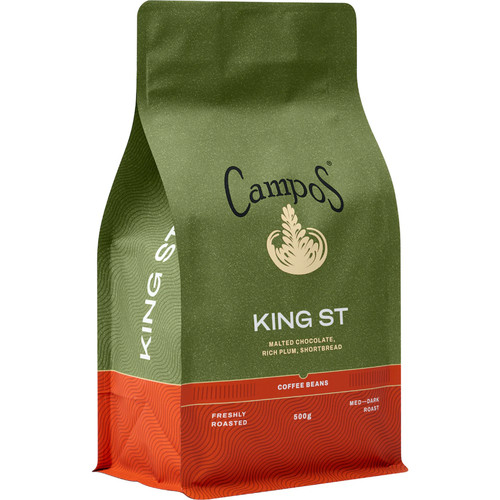 Campos King St Coffee Beans Creamy & Balanced Blend 500g澳洲