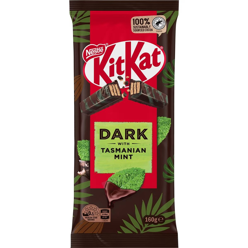 Kitkat Dark With Tasmanian Mint Chocolate薄荷巧克力澳洲 160g 零食/坚果/特产 牛奶巧克力 原图主图