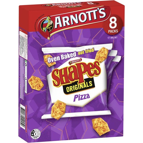 Arnott's Shapes Crackers Pizza 8Pk 200g 雅乐思披萨脆饼干澳洲