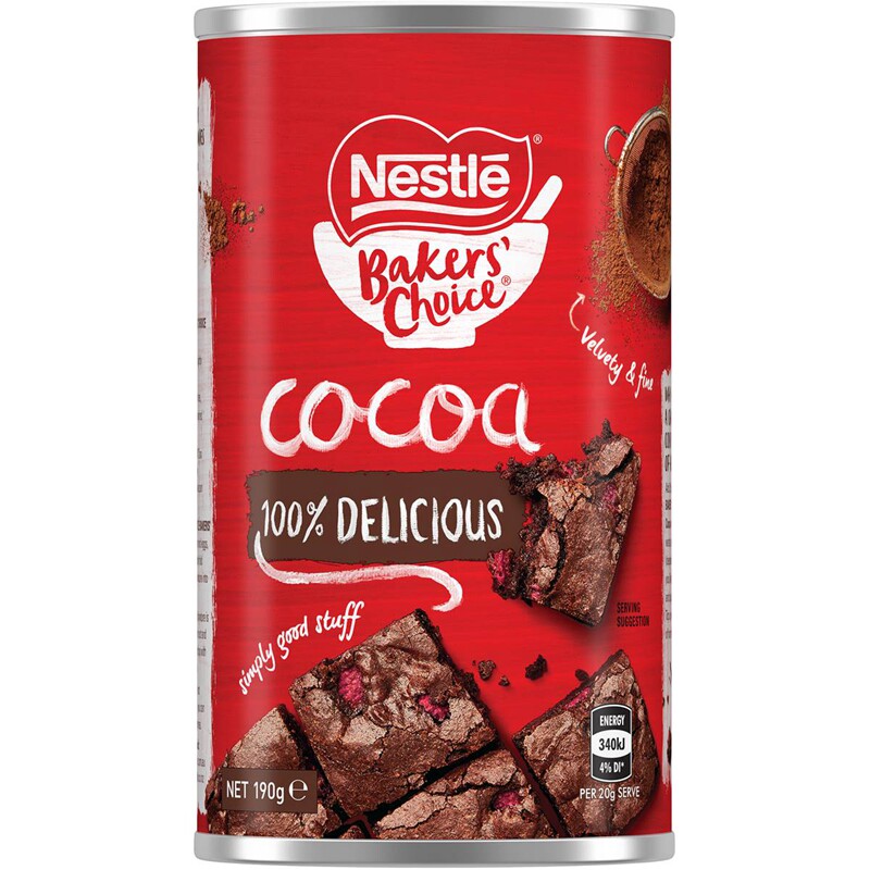 澳洲发货 nestle bakers choice cocoa 雀巢烘焙可可粉 190g