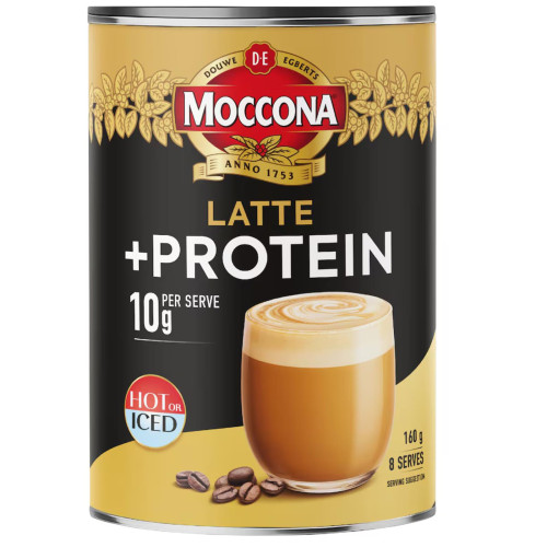 Moccona Protein Latte Coffee 160g 拿铁速溶咖啡 澳洲代购