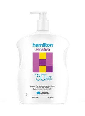Hamilton SPF 50+ Sensitive 1L 防晒霜 澳洲代购