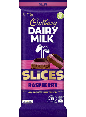 Cadbury Milk Chocolate Slices Raspberry 178g覆盆子巧克力澳洲