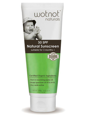 Wotnot SPF 30+ Natural Zinc Baby Sunscreen婴儿物理防晒霜100g