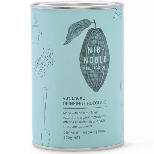 Nib and Noble Organic Drinking Chocolate - 40% Cacao, 200 g