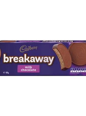 Cadbury Breakaway Milk Chocolate Biscuit 牛奶巧克力饼干 180g