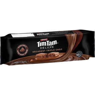 Arnott's Tim Tam Deluxe Decadent Triple Choc Biscuits 175g