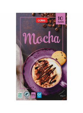 Coles Coffee Mocha 180g  10 Pack 速溶咖啡 澳洲代购