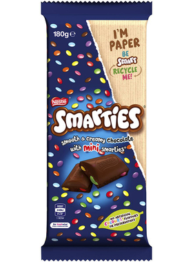 Nestle Smarties Chocolate Block 澳洲代购 雀巢巧克力180g