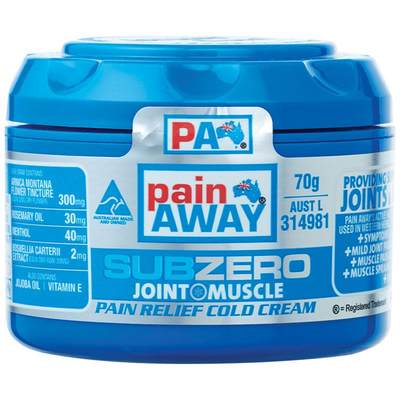 Pain Away Sub Zero Joint + Muscle Pain Relief Cold Cream 70g