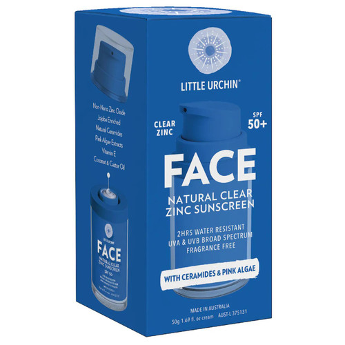 Little Urchin SPF50 Face Natural Clear Zinc Sunscreen防晒50g