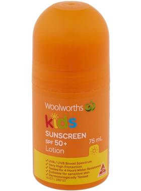 Woolworths Kids Sunscreen Spf 50+ Roll On 75ml 儿童滚珠防晒