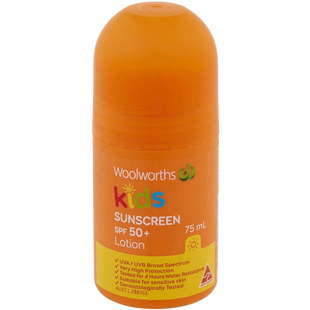 Woolworths Kids Sunscreen Spf 50+ Roll On 75ml 儿童滚珠防晒