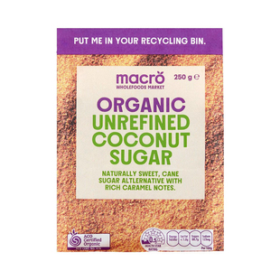 Macro Unrefined Coconut Sugar 250g有机椰子糖烘焙辅料澳洲代购