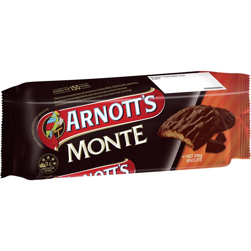 澳洲 Arnott's Monte Chocolate Biscuits 雅乐思巧克力饼干 200g