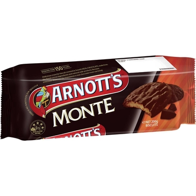澳洲 Arnott's Monte Chocolate Biscuits 雅乐思巧克力饼干 200g