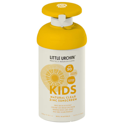 Little Urchin SPF50 Kids Natural Clear Zinc Sunscreen 300g