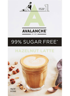 Avalanche 99% Sugar Free Hazelnut Latte 10 Pack 榛子热巧克力