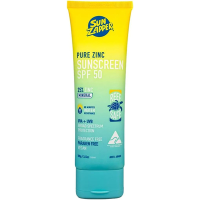 25% Zinc Sun Zapper Reef Safe Mineral Zinc Sun Cream 100g