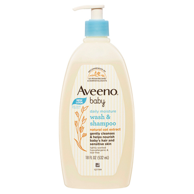 Aveeno Baby Daily Moisture Wash & Shampoo 532mL 沐浴露洗发水