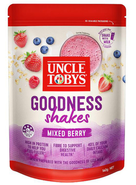 Uncle Tobys Goodness Shakes Mixed Berry 140g