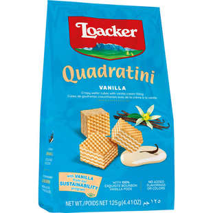 Loacker Quadratini Wafers Vanilla 125g 香草华夫饼干澳洲代购