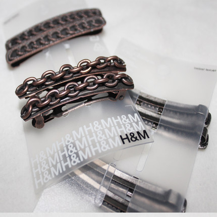 欧美装饰品饰品发  2对装链条复古发夹弹簧发饰 女 0413