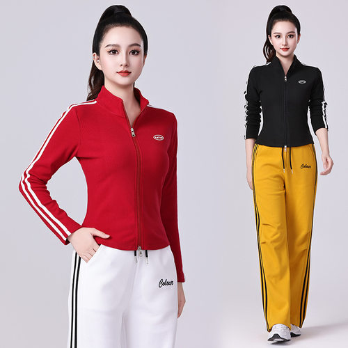 春季加绒拉链立领广场舞上衣