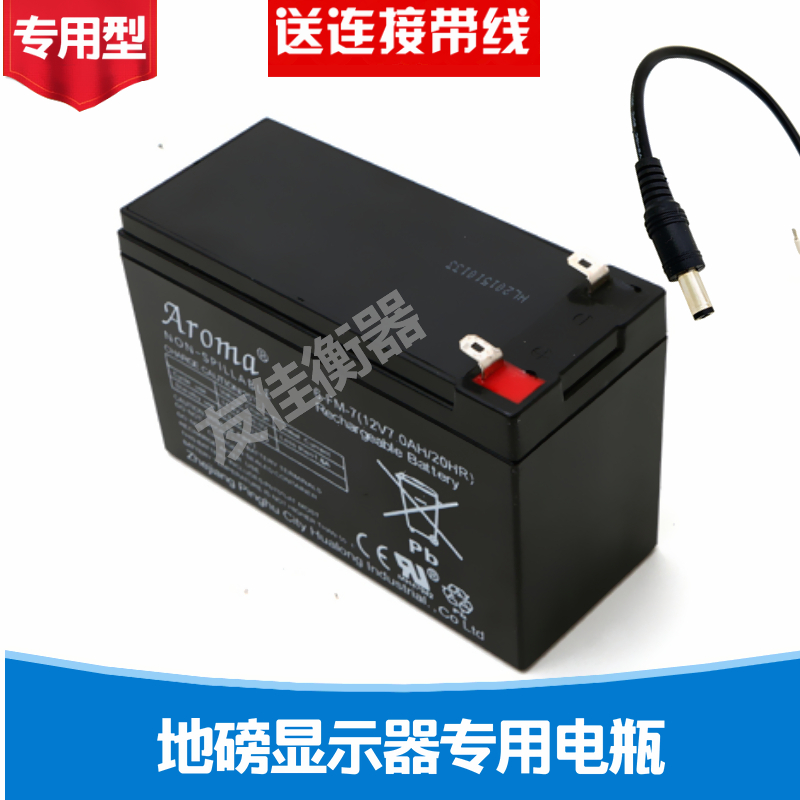 上海耀华XK3190-A9地磅显示器12V7AH/6V10AH电池仪表蓄电瓶电池线