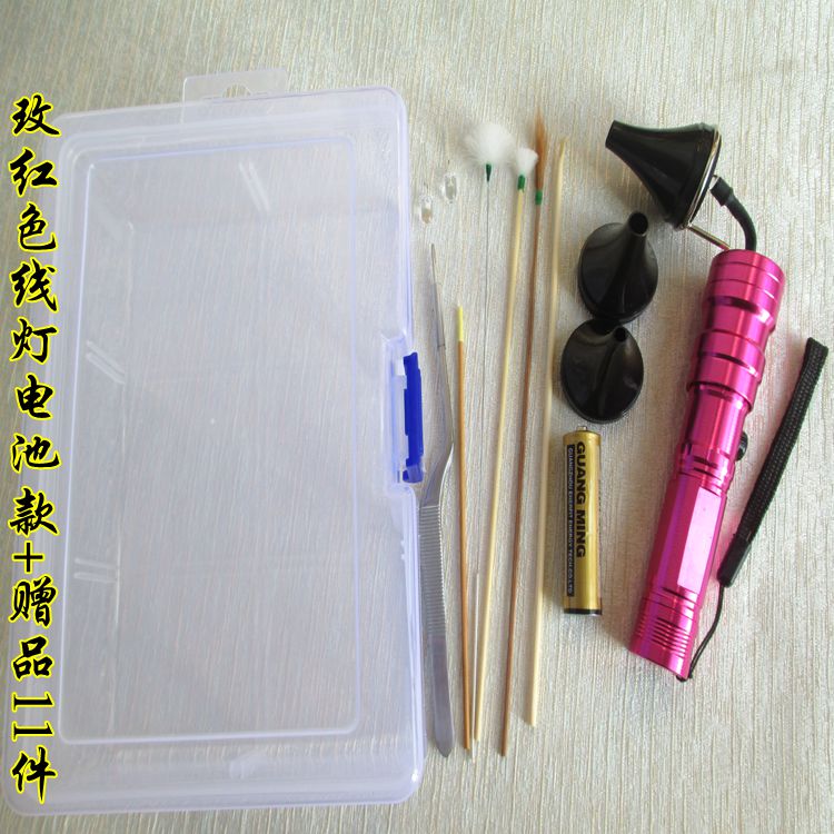 专业LED采耳工具手灯手握式采耳灯掏耳朵挖耳勺检耳镜短款充电