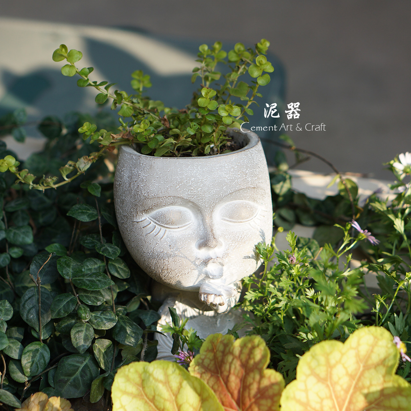 泥器 简约现代创意可爱美人鱼水泥小花盆栽多肉绿植桌面装饰摆件,家居饰品,花盆,淘宝优惠券,粉丝福利购,淘宝优惠卷