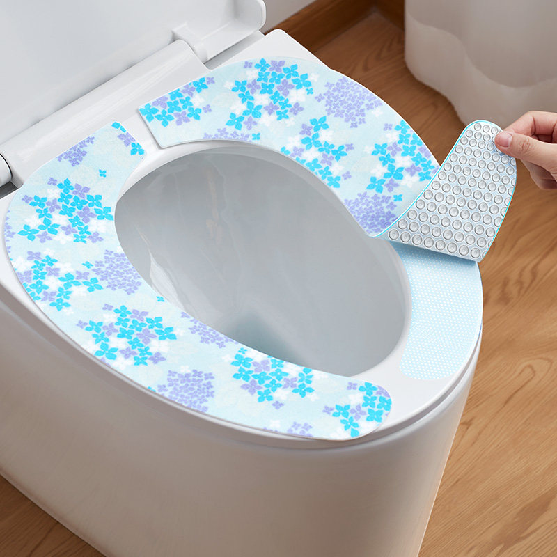 日本lec马桶垫毛绒冬季家用马桶坐垫粘贴式加厚可水洗防臭抗菌