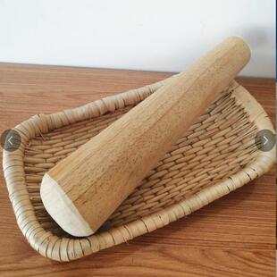 打糍粑木质锤棒槌捣碎辣椒擂茶研磨棍实木锤子手动老式压蒜磨馅杵