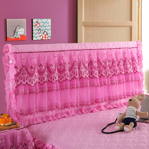 花边床头罩夹棉加厚床头保护罩