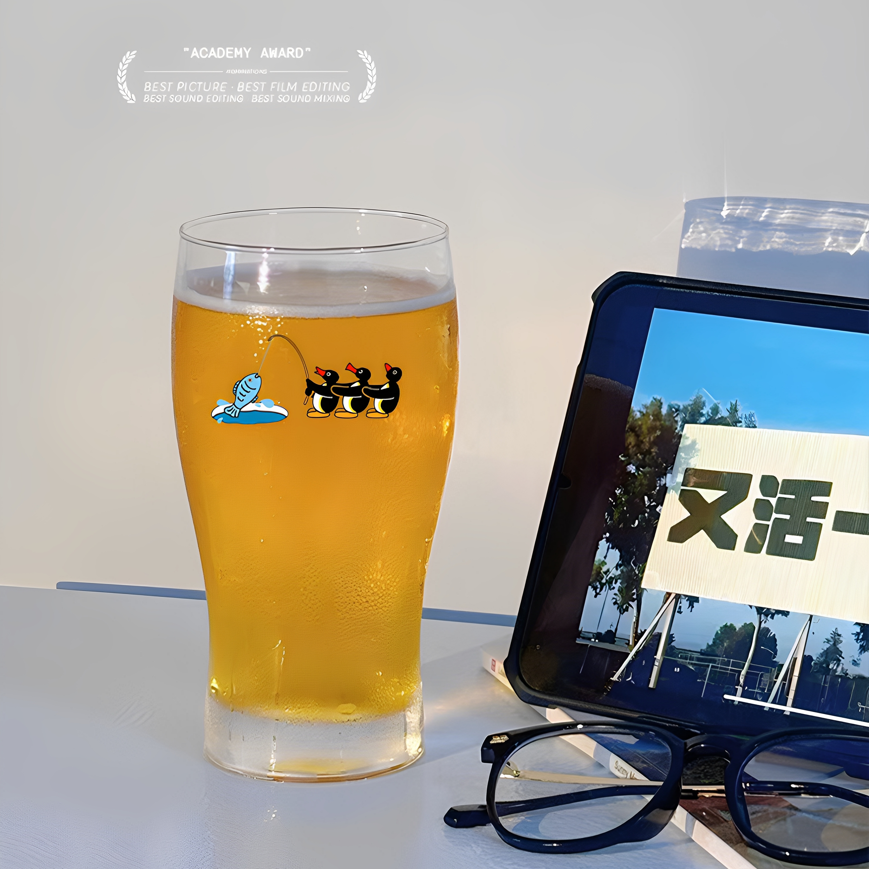 【pingu爱钓鱼】原创啤酒杯ins家用水杯高颜值酒馆精酿扎啤杯品脱