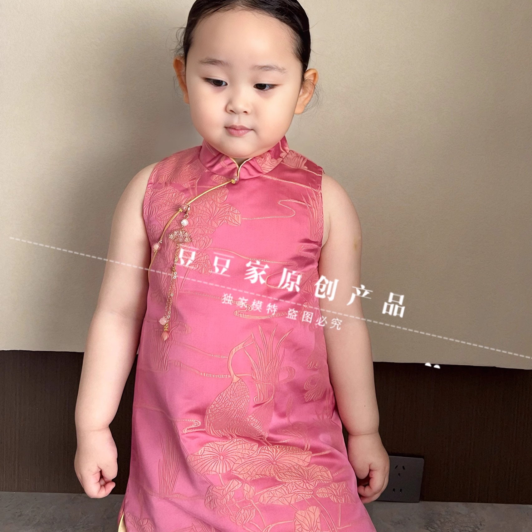 幂幂同款女童旗袍裙2025新款