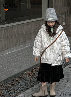 贝贝媞妮女童羽绒服中大童连帽加厚保暖白鸭绒外套
