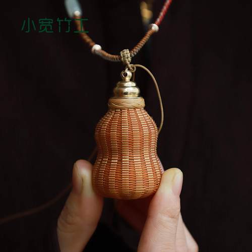 竹编平安福禄毛衣项链配饰收藏级