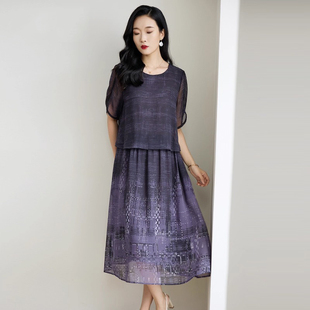 连衣裙2025夏季新款大码奢华大牌高级感设计气质裙高端碎花连衣裙