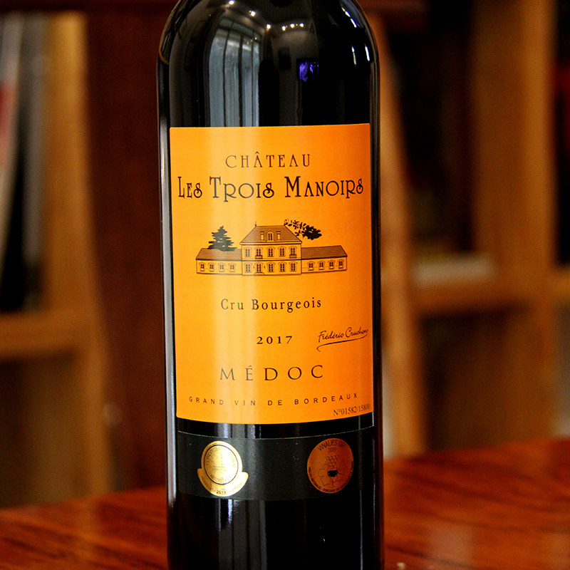 法国原瓶波尔多梅多克中级庄单支2017赤霞珠美洛干红葡萄酒金奖酒