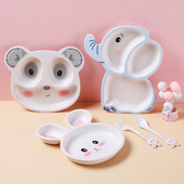 希尔儿童卡通宝宝餐具可爱创意卡通碗学吃饭餐盘分格盘男女孩