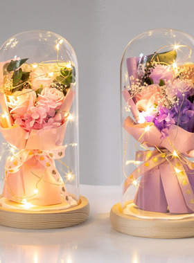 玻璃祝福书房玫瑰花礼品