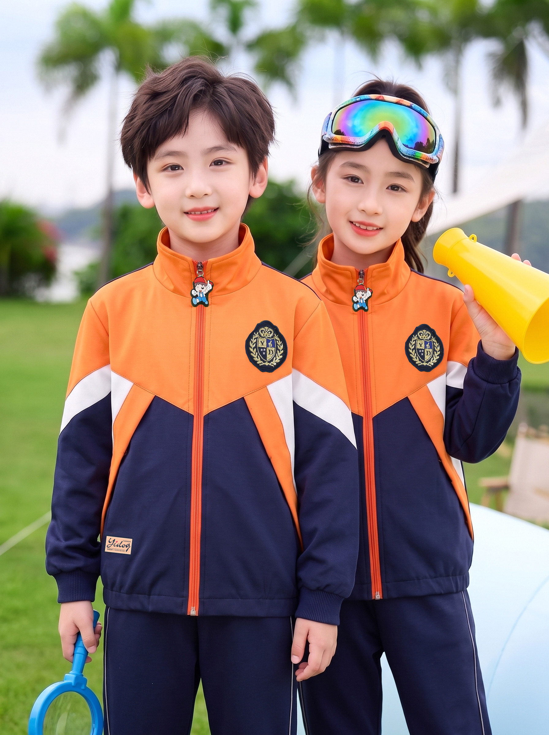 小学生校服春秋装冲锋衣校服一年级二件套装英伦运动风幼儿园园服