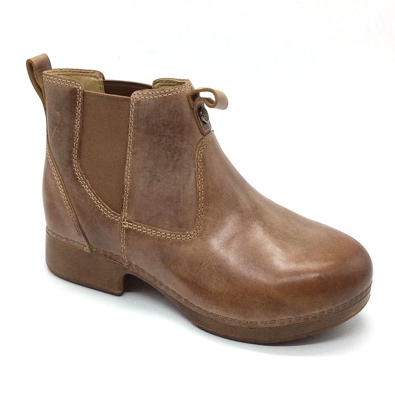 dansko 女士休闲牛皮圆头侧链短靴 37码