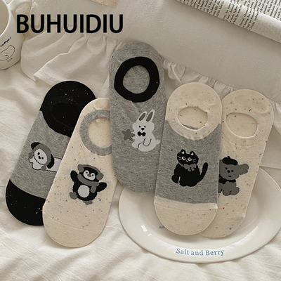 可爱卡通船袜女款防滑不掉跟短袜