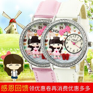 韩国潮流卡通女童软陶时尚韩版原宿可爱儿童女孩初中小学生手表女
