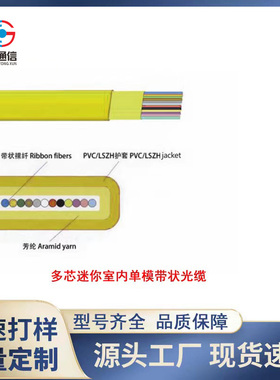 12芯室内单模迷你带状光缆GJFDH光缆G657A1