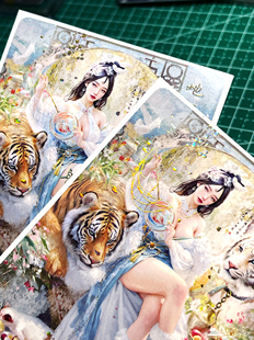 焱卡文化燎原卡牌 妖姬传 第九弹 龙女 地涌夫人幻彩普卡闪卡卡牌