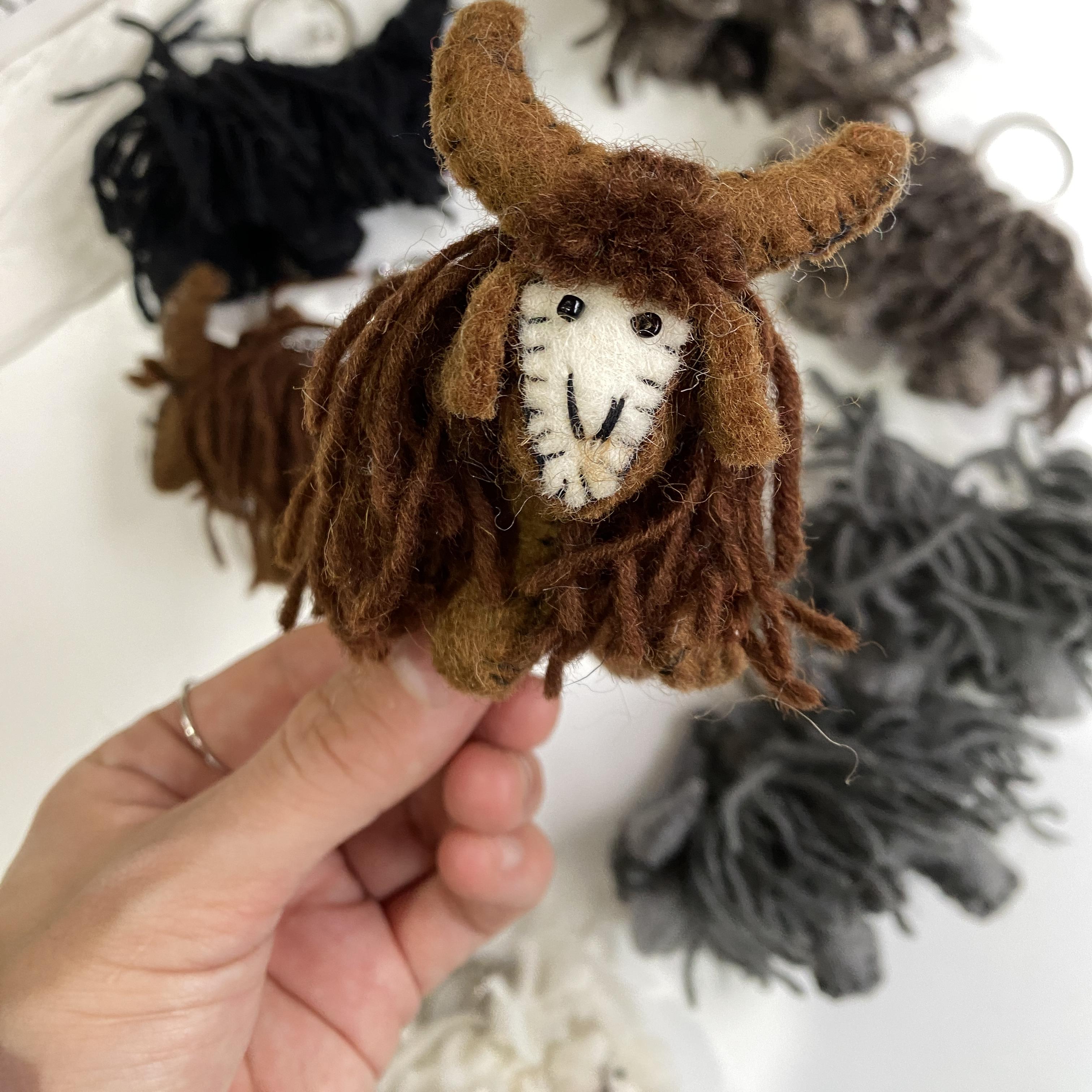 狂野尼泊尔羊毛毡呆萌牦牛挂件摆件可爱成品百搭手工礼物挂饰休闲